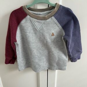 GAP Kids Tri-Tone Sweatshirt - Gray, Purple, Red